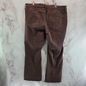 Vigoss Jeans Womens 16 Brown Crop Boot Cut Marley Mid Rise Crop Denim